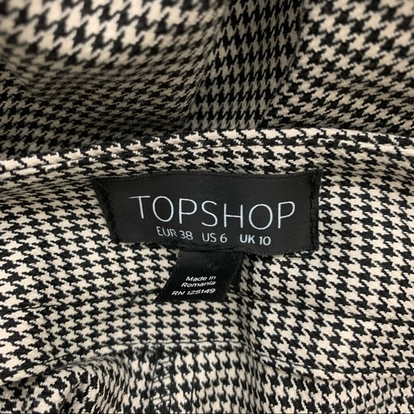 Topshop Houndstooth Straight Leg Trousers - Picture 9 of 9